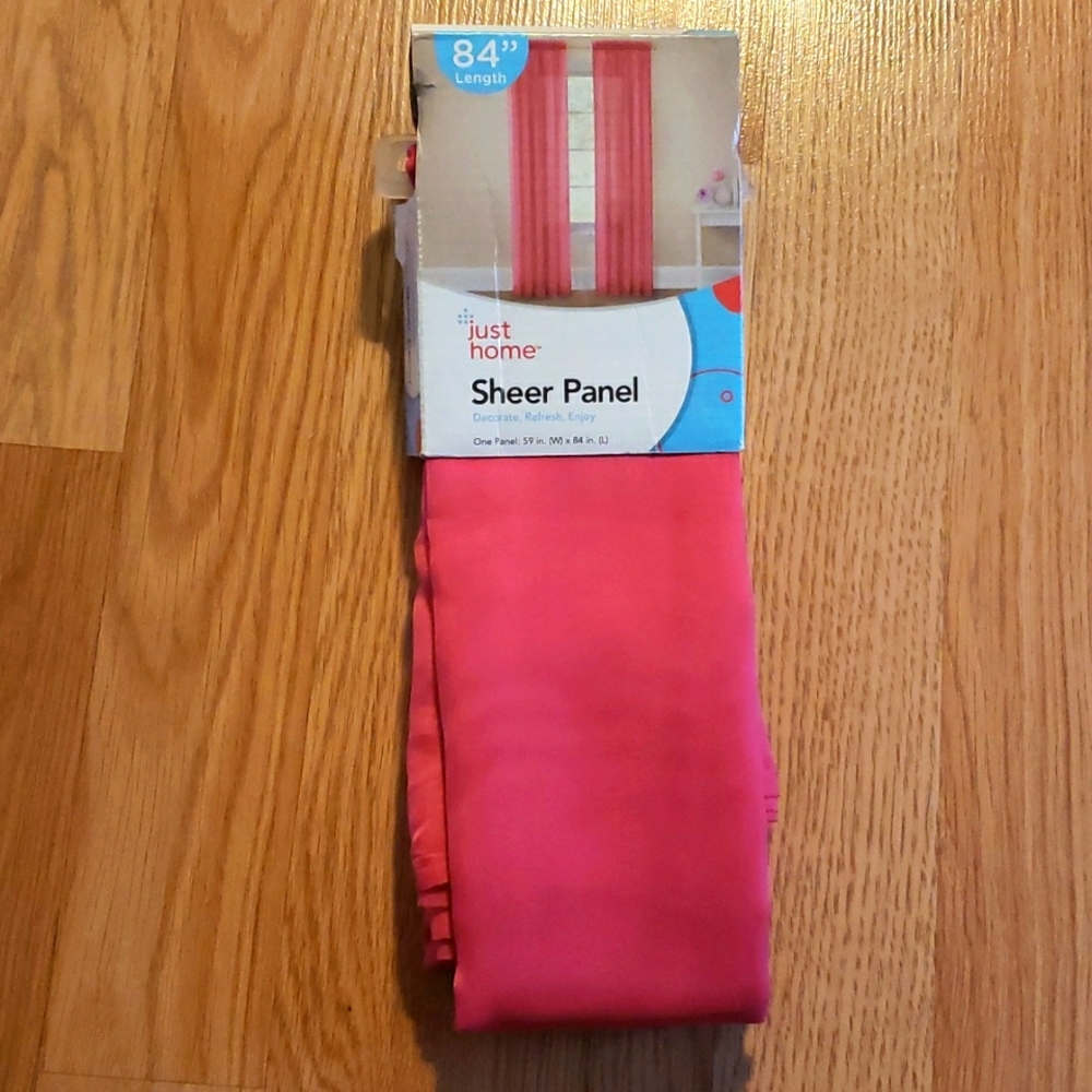 NWT Sheer Pink Window Panel